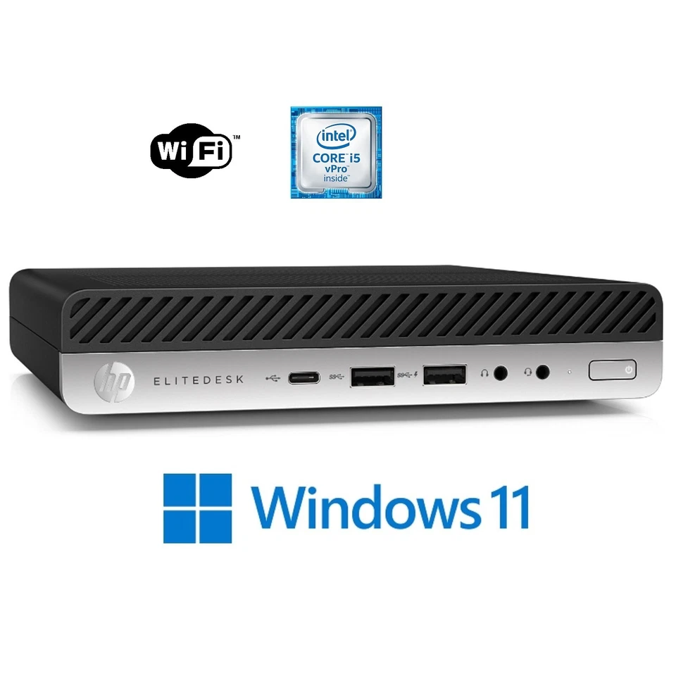 HP ELITEDESK 800 G4 MINI, WIFI, CORE i5 8500T 16GB 256GB/1TB SSD WINDOWS 11 PC