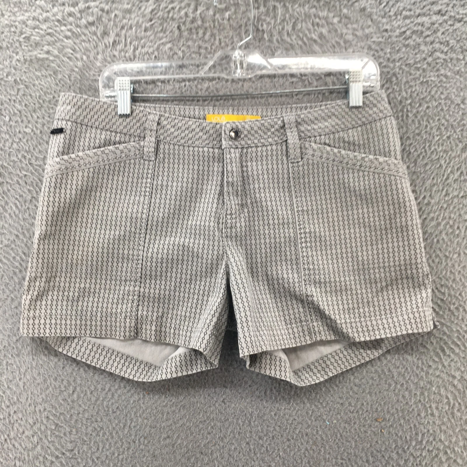 lole stretch chino mid rise flat front casual shorts