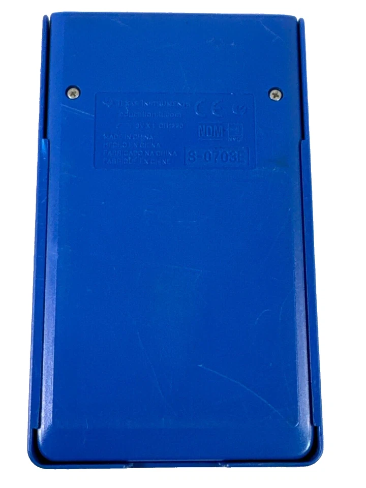 Texas Instruments TI-108 Blue Basic Calculator Elementary School Math #GR122 - Image 4 of 4