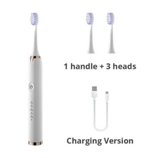 Smart Ultrasonic Electric Toothbrush Automatic USB Fast Rechargeable Waterproof