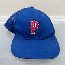 Port Authority P Trucker Hat Men Adjustable Blue Snapback Cap Mesh Back Sports
