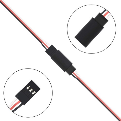 Rallonge servo 150 mm lot de 10 | connecteur 3 broches AWG 22 pour modèles RC - Photo 3/5