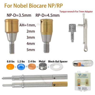 Dental Nobel Biocare Active Implants & Locat0r Tool Set Abutments, Drivers, Caps