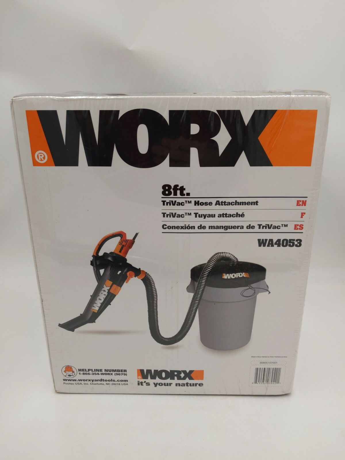NEW WORX WA4053 TriVac 8ft Hose 