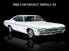 1968 Chevrolet Impala Ss In White New Metal Sign Beautiful Restoration 1968 Chevrolet Impala Ss In White New Metal Sign Beautiful Restoration