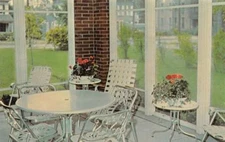 AUBURN, NY New York   WESTMINSTER MANOR PATIO~Home for Elderly   Chrome Postcard