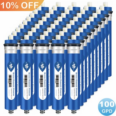 50 Pack 100 GPD RO Membrane Under Sink Reverse Osmosis Water Filter Replacement
