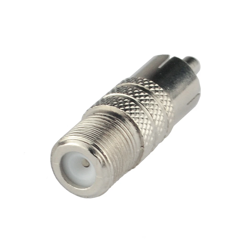 F to RCA Adapter Coaxial coax F-Type Jack Female to RCA Plug Straight RF Adapter - Image 2 of 4