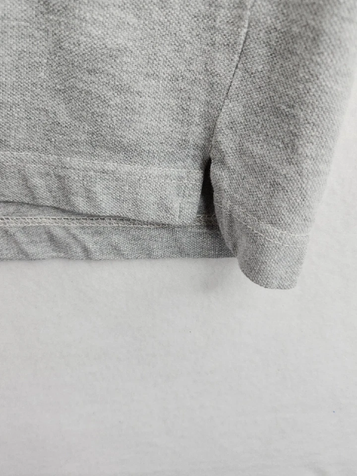 Polo de algodón Basix gris con logotipo de Belice para hombre talla grande Foto 4 de 4