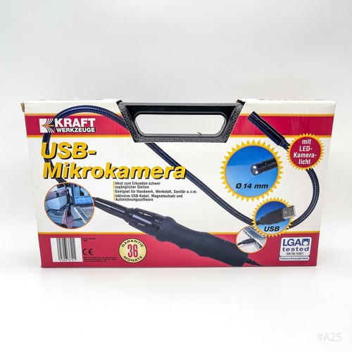 Vintage USB-Mikrokamera, Endoskopie 14mm mit LED Kameralicht - Kraft Werkzeuge - Bild 5 von 6