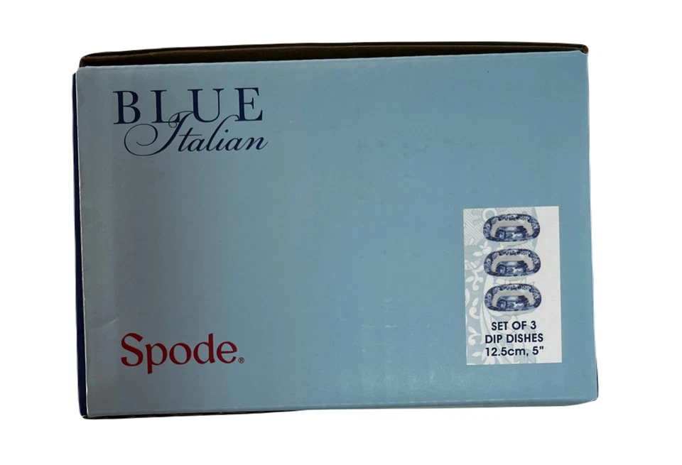 Spode Blue Italian Collection Porcelain Dipping Dishes, Set of 3,  Blue White - Image 2 of 4