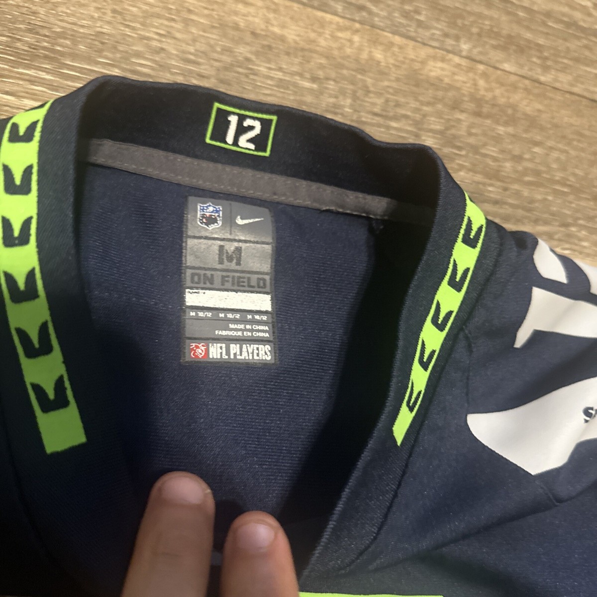 Nike Seattle Seahawks 12th Fan On Field Jersey Youth Size Medium