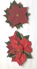 3D UPick Poinsettia Flowers Christmas Holiday Scrapbook Card Embellishment 3709