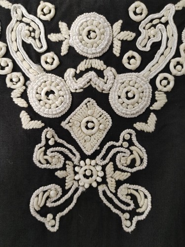 GRETCHEN SCOTT Beautiful Black w\White/Cream Embroidered Dress-Sleeveless-XS-NWT - Picture 4 of 9