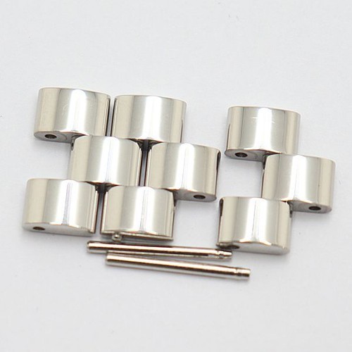 Baume & Mercier Genuine 3 Link MV04139 Men's Watch Bracelet Parts Silver 15mm - Picture 2 of 3