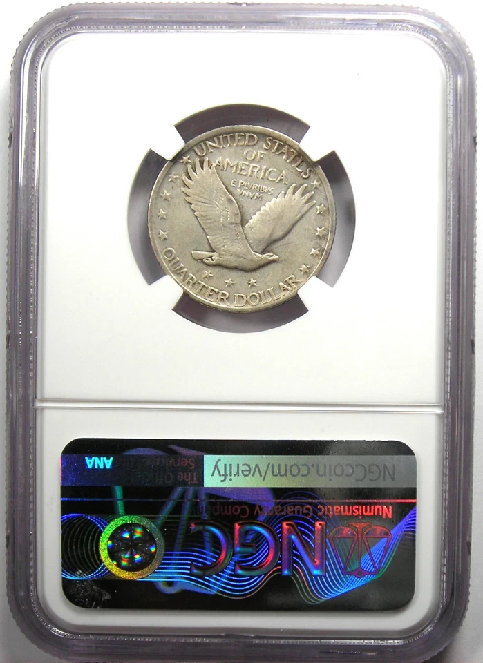 1921 Standing Liberty Quarter 25C Coin - Certified NGC VF35 - Rare Date! - Image 3 of 4