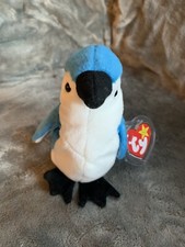 Ty Rocket The Blue Jay Beanie Baby Plush Toy MWMT