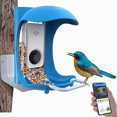 Smart Bird Feeder 1080p Camera AI Identify 11000+ Bird Auto Capture Bird Videos