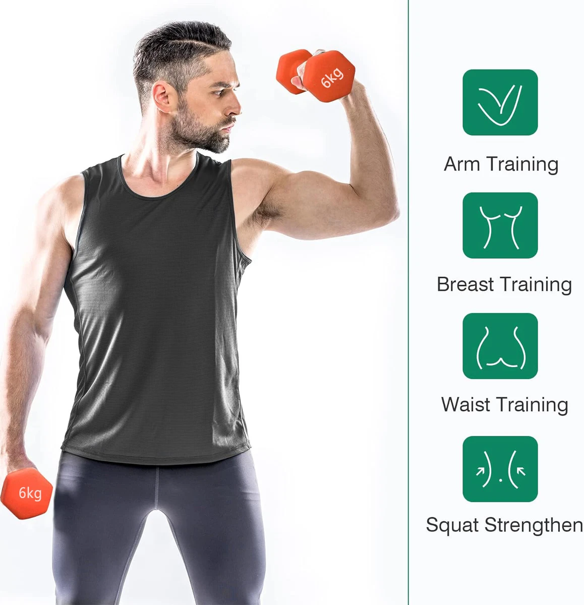 2X Anti Slip Dumbbells pair Weightlifting Dumbbell Set Barbell Gym Hand Weights