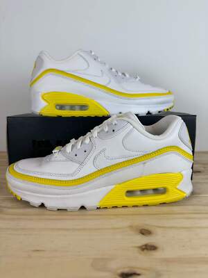 Nike Air Max 90 x UNDFTD White Optic Yellow Men's Size 10 Pre-owned CJ7197-101