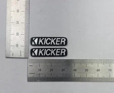 Kicker Speaker Badge Brushed Silver Pair Logo Emblem Name Plate Custom Made 