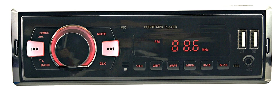 AUTORADIO X AUTO 1 DIN BLUETOOTH RADIO FM - 2 USB SD AUX MP3 50W X 4CH 2 PRE OUT - Immagine 2 di 4