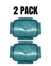 Snapware Airtight Replacement Lid 2 Pack 1.5L 6 Cup 8.5x6.25 TransparentBlue NEW