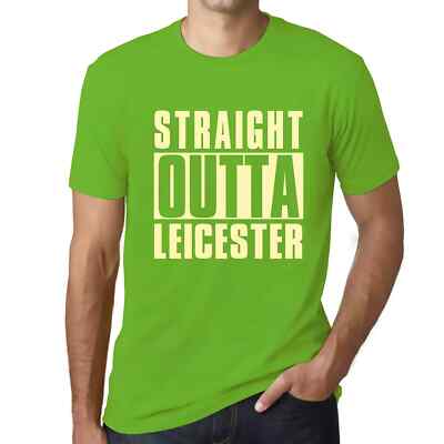 ULTRABASIC Herren T-Shirt Straight Raus aus Leicester Straight Outta
