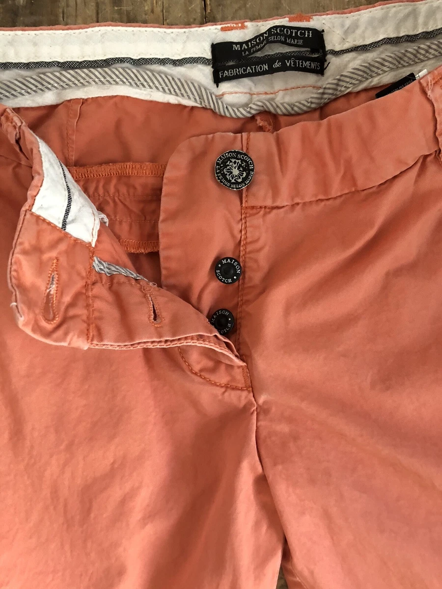 Pantalon Chino Femme Maison Scotch Taille 40 (W30/L32) - Coton - Occasion Très Bon état - Couleur Rose/orange