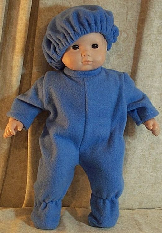 Doll Clothes Made2Fit American Girl Boy Bitty Baby 15" Bunting Footed Beret