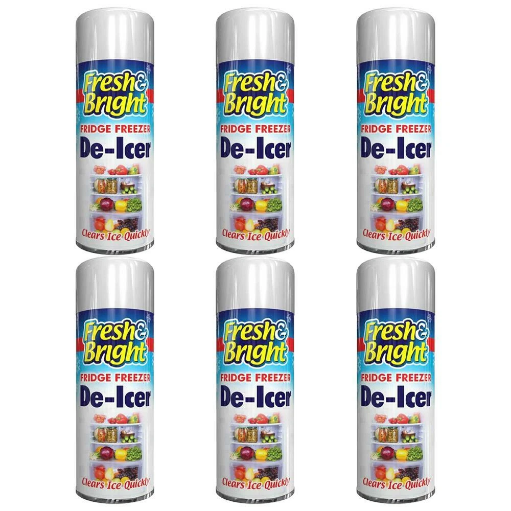 6 x Fridge Freezer De Icer Spray Defrost Ice Quickly Anti Bacterial Deicer  200ml