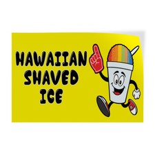 Decal Stickers Hawaiian Shaved Ice Advertising Printing C Vinyl Store Sign Label