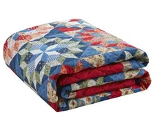 Mainstays Shooting Star Classic Patterned Floral  Quilt Blanket 90'' x 86''