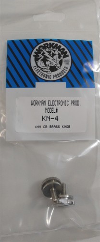 Lot of 4 Bags - Workman KN-4 CB Radio All Brass 4mm Thread Replacement Knobs - Picture 2 of 6