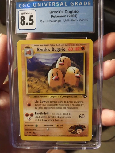 Pokémon TCG Brock's Dugtrio Gym Challenge 22 Rare - CGC 8.5 NM/Mint+