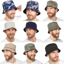 Bucket Hat Adults Lightweight Cotton Polyester Outdoor Fishermans Summer Hats