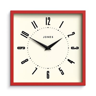   Box Retro Dial Wall Clock - Square Clock - Kitchen Clock - Office Clock - R...