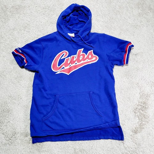 Chicago Cubs Hoodie Herren mittelblau kurzarm Mitchell & Ness Cooperstown