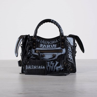 BALENCIAGA 1935$ Classic Mini City Bag In Black Leather ...