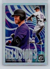 2020 Donruss Optic #OI-14 Optic Illusions Holo Trevor Story Colorado Rockies