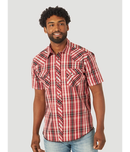 Wrangler Short Sleeve Men's Plaid 