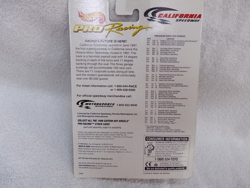 Hot Wheel 1998 First Edition Pro Racing California Speedway Pontiac Grand Prix - Picture 6 of 6