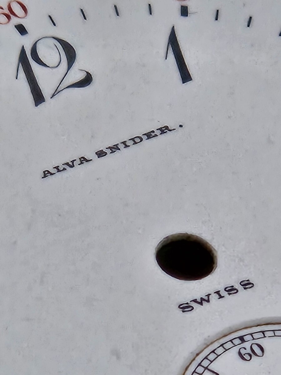 Antique 29mm Longines Alva Snider Pocket Watch Dial Swiss View 4