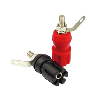 Lautsprecher Einbaubuchsen Polklemmen 2 Stück für Kabel bis 4mm² und 4mm Stecker