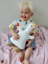 30inch Artist Painted Reborn Baby Doll Hand-Rooted Hair Finished Toddler Boy Toy