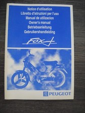 NOTICE D'UTILISATION CYCLOMOTEUR PEUGEOT FOX - 1995