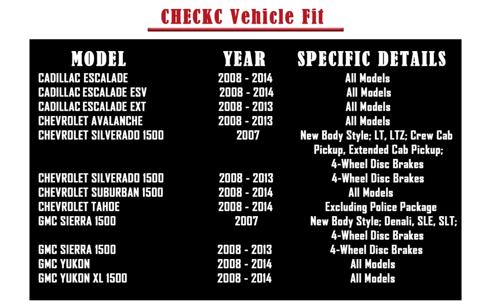 Front Rear Brake Rotors Pads for Chevrolet Avalanche Tahoe GMC Drilled Slotted Foto 2 de 4