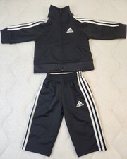 ADIDAS Black Unisex 2 Piece Sweatshirt Sweatpants Set Size 6M