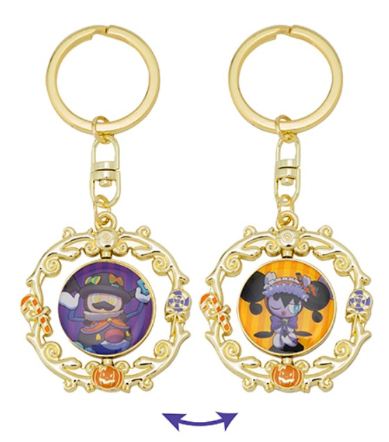 Покемон Вращающийся металлический брелок для ключей на Хэллоуин, трюк или уловка мистера Инея Готхорита