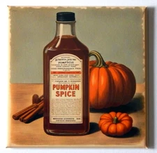 Pumpkin Spice Syrup FRIDGE MAGNET sign advertisement "style B"